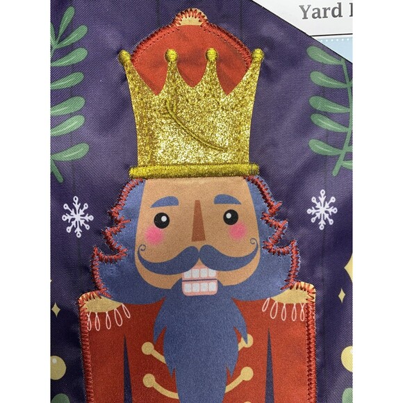 Nutcracker Applique Embroider Garden Flag 11.5"X18" Most Wonderful Time of Year - Picture 9 of 9